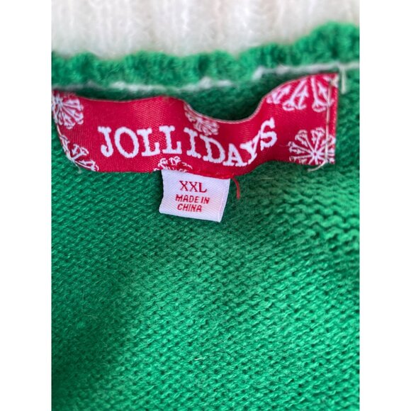 XXL Christmas Sweater Llamas Winter Scene Mens Holiday Funny Party Long Sleeve - Picture 5 of 10